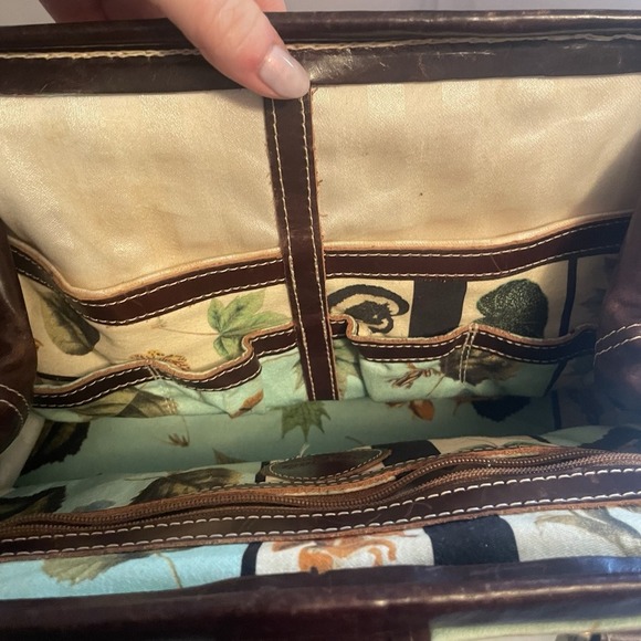 Carson & Company by Paolo Susan Carson Doctor's Bag Satchel Leaves Butterfly Bug - Picture 5 of 16